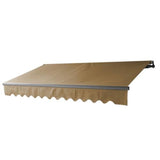 Aleko Motorized Retractable Patio Awning 13x10 Feet Sand AWM13X10SAND31-AP Black Frame Motorized Retractable Awnings 13 x 10 Ft