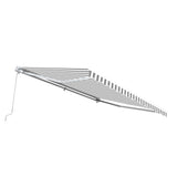 Aleko Motorized Retractable Patio Awning 16 X 10 Feet Grey And White Striped Awm16X10Greywht-Ap Motorized Retractable Awnings 16 X 10 Ft