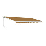 Aleko Motorized Retractable Patio Awning 16 x 10 Feet Sand AWM16X10SAND31-AP White Frame Motorized Retractable Awnings 16 x 10 Ft