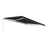 Aleko Motorized Retractable Patio Awning 16x10 Feet Black AWM16X10BK81-AP White Frame Motorized Retractable Awnings 16 x 10 Ft
