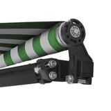 Aleko Motorized Retractable Patio Awning 16x10 Feet Green and White Striped AWM16X10GRWHSTR00-AP Motorized Retractable Awnings 16 x 10 Ft