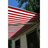 Aleko Motorized Retractable Patio Awning 16x10 Feet Red and White Striped AWM16X10REDWHSTR05-AP Motorized Retractable Awnings 16 x 10 Ft
