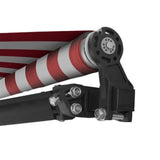 Aleko Motorized Retractable Patio Awning 16x10 Feet Red and White Striped AWM16X10REDWHSTR05-AP Motorized Retractable Awnings 16 x 10 Ft