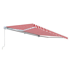 Aleko Motorized Retractable Patio Awning 16X10 Feet Red And White Striped Awm16X10Redwhstr05-Ap Motorized Retractable Awnings 16 X 10 Ft