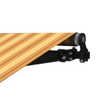 Aleko Motorized Retractable Patio Awning 20x10 Feet Multi Striped Yellow AWM20X10MSYL315-AP Motorized Retractable Awnings 20 x 10 Ft