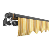 Aleko Motorized Retractable Patio Awning 20x10 Feet Multi Striped Yellow AWM20X10MSYL315-AP Motorized Retractable Awnings 20 x 10 Ft