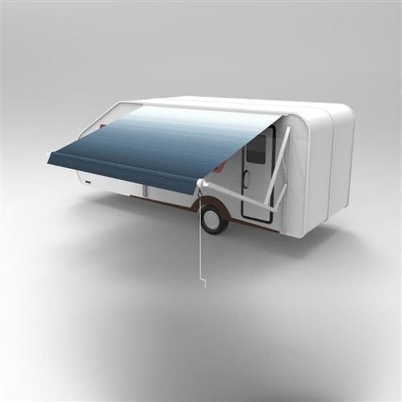 Aleko Motorized Retractable RV Awning 10 x 8 Feet Blue Fade RVAWM10X8BLUE24-AP RV Awnings Motorized 10 x 8 Ft