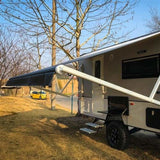 Aleko Motorized Retractable RV Awning 10 x 8 Feet Brown Fade RVAWM10X8BRN13-AP RV Awnings Motorized 10 x 8 Ft