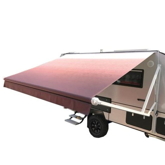 Aleko Motorized Retractable RV Awning 10 x 8 Feet Burgundy Fade RVAWM10X8BUR25-AP RV Awnings Motorized 10 x 8 Ft