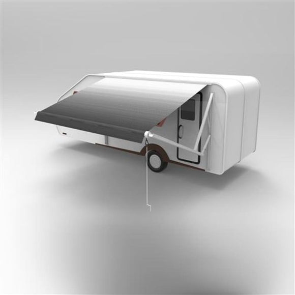Aleko Motorized Retractable RV Awning 10 x 8 Feet Grey RVAWM10X8GREY26-AP RV Awnings Motorized 10 x 8 Ft
