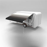 Aleko Motorized Retractable RV Awning 10 x 8 Feet White/Black Fade RVAWM10X8BLK11-AP RV Awnings Motorized 10 x 8 Ft