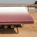 Aleko Motorized Retractable RV Awning 12 x 8 Feet Burgundy Fade RVAWM12X8BUR25-AP RV Awnings Motorized 12 x 8 Ft