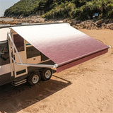 Aleko Motorized Retractable RV Awning 12 x 8 Feet Burgundy Fade RVAWM12X8BUR25-AP RV Awnings Motorized 12 x 8 Ft