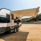 Aleko Motorized Retractable RV Awning 12 x 8 Feet Grey RVAWM12X8GREY26-AP RV Awnings Motorized 12 x 8 Ft