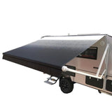 Aleko Motorized Retractable RV Awning 12 x 8 Feet White/Black Fade RVAWM12X8BLK11-AP RV Awnings Motorized 12 x 8 Ft