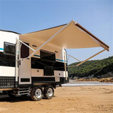 Aleko Motorized Retractable RV Awning 13 x 8 Feet Brown Fade RVAWM13X8BRN13-AP RV Awnings Motorized 13 x 8 Ft