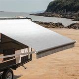 Aleko Motorized Retractable RV Awning 15 x 8 Feet Grey RVAWM15X8GREY26-AP RV Awnings Motorized 15 x 8 Ft