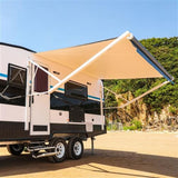Aleko Motorized Retractable RV Awning 16 x 8 Feet Blue Fade RVAWM16X8BLUE24-AP RV Awnings Motorized 16 x 8 Ft
