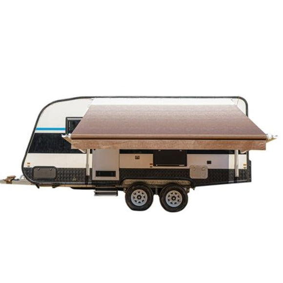 Aleko Motorized Retractable RV Awning 20 x 8 Feet Brown Fade RVAWM20X8BRN13-AP RV Awnings Motorized 20 x 8 Ft