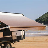 Aleko Motorized Retractable RV Awning 20 x 8 Feet Brown Fade RVAWM20X8BRN13-AP RV Awnings Motorized 20 x 8 Ft