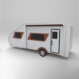 Aleko Motorized Retractable Rv Awning 20 X 8 Feet Brown Striped Rvawm20X8Brstr34-Ap Rv Awnings Motorized 20 X 8 Ft