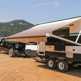 Aleko Motorized Retractable RV Awning 21 x 8 Feet Brown Fade RVAWM21X8BRN23-AP RV Awnings Motorized 21 x 8 Ft