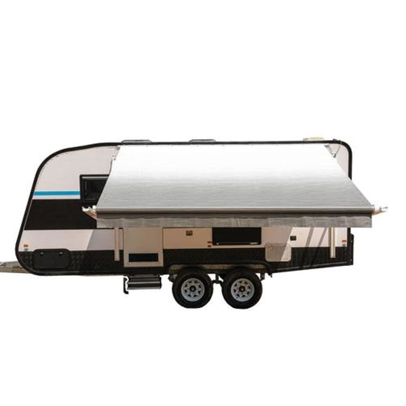 Aleko Motorized Retractable RV Awning 21 x 8 Feet Grey RVAWM21X8GREY26-AP RV Awnings Motorized 21 x 8 Ft