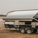 Aleko Motorized Retractable RV Awning 21 x 8 Feet Grey RVAWM21X8GREY26-AP RV Awnings Motorized 21 x 8 Ft