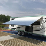 Aleko Motorized Retractable Rv Awning 8 X 8 Feet Blue Fade Rvawm8X8Blue24-Ap Rv Awnings Motorized 8 X 8 Ft