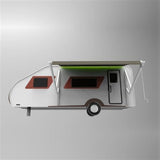 Aleko Motorized Retractable RV Awning 8 x 8 Feet White/Black Fade RVAWM8X8BLK11-AP RV Awnings Motorized 8 x 8 Ft