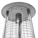 Aleko Outdoor Patio Cylinder Propane Space Heater with Adjustable Thermostat - 40,000 BTU - Silver EPHRSIL-AP Aleko Patio Heaters