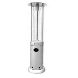 Aleko Outdoor Patio Cylinder Propane Space Heater with Adjustable Thermostat - 40,000 BTU - Silver EPHRSIL-AP Aleko Patio Heaters