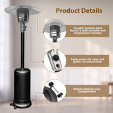 Aleko Outdoor Propane Patio Heater with Adjustable Thermostat - 44,000 BTU - Black EPHSBK-AP Aleko Patio Heaters