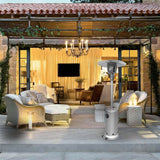 Aleko Outdoor Propane Patio Heater with Adjustable Thermostat - 44,000 BTU - Silver EPHSSIL-AP Aleko Patio Heaters