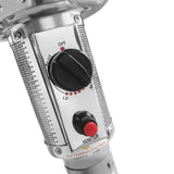 Aleko Outdoor Propane Patio Heater with Adjustable Thermostat - 44,000 BTU - Silver EPHSSIL-AP Aleko Patio Heaters