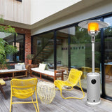 Aleko Outdoor Propane Patio Heater with Adjustable Thermostat - 44,000 BTU - Silver EPHSSIL-AP Aleko Patio Heaters