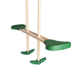 Aleko Outdoor Sturdy Child Swing Set with 2 Swings Trapeze Glider and Slide BSW09-AP Fun Zone
