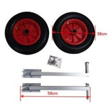 Aleko Pair Of Heavy Duty Aluminum Alloy Wheels For Inflatable Boats Btlw14-Ap Supplies And Accessories