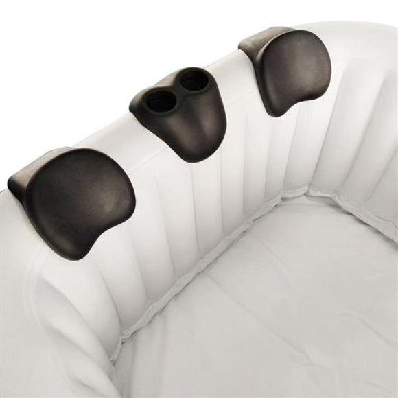 Aleko Removable 3-Piece Headrest and Drink Holder Set for Inflatable Hot Tub Spa Black HTACCBK-AP Hot Tub Accessories