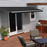 Aleko Retractable Patio Awning 10x8 Feet Black AW10X8BK81-AP Retractable Awnings 10 x 8 Ft.
