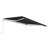 Aleko Retractable Patio Awning 10x8 Feet Black AW10X8BK81-AP Retractable Awnings 10 x 8 Ft.