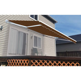 Aleko Retractable Patio Awning 10X8 Feet Brown Aw10X8Brown36-Ap Retractable Awnings 10 X 8 Ft.
