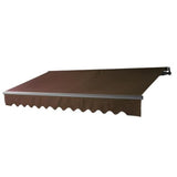 Aleko Retractable Patio Awning 10x8 Feet Brown AW10X8BROWN36-AP Retractable Awnings 10 x 8 Ft.