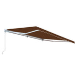 Aleko Retractable Patio Awning 10x8 Feet Brown AW10X8BROWN36-AP White Frame Retractable Awnings 10 x 8 Ft.