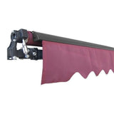 Aleko Retractable Patio Awning 10x8 Feet Burgundy AW10X8BURG37-AP Retractable Awnings 10 x 8 Ft.