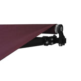 Aleko Retractable Patio Awning 10x8 Feet Burgundy AW10X8BURG37-AP Retractable Awnings 10 x 8 Ft.