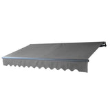 Aleko Retractable Patio Awning 10x8 Feet Gray AW10X8GY80-AP Retractable Awnings 10 x 8 Ft.