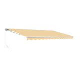 Aleko Retractable Patio Awning 10X8 Feet Ivory Aw10X8Ivory29-Ap Retractable Awnings 10 X 8 Ft.