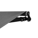 Aleko Retractable Patio Awning 12x10 Feet Gray AW12X10GY80-AP Retractable Awnings 12 x 10 Ft