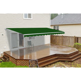 Aleko Retractable Patio Awning -12X10 Feet Green Aw12X10Green39-Ap Retractable Awnings 12 X 10 Ft
